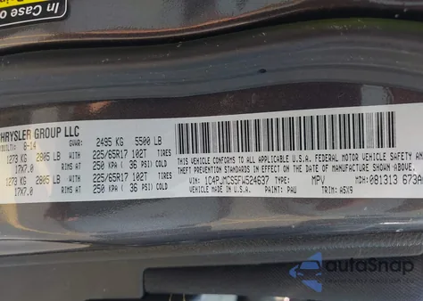 2015 Jeep Cherokee Latitude from USA, damaged, VIN 1C4PJMCS5FW524637